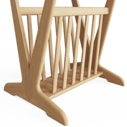 FWStyle Natural Oak Ash Veneer Side Table with Magazine Rack - Size: 57 x 50 x 45cm - Wilko - thumbnail 6