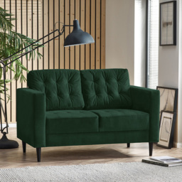 Furniturebox Josie 2 Seater Emerald Green Velvet Sofa - Wilko - thumbnail 6