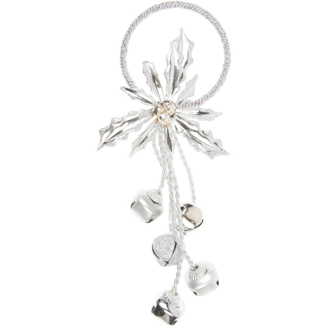 Frosted Fairytale Silver Bell Door Hanging Decoration - Size: 1 Piece - Wilko - image 1