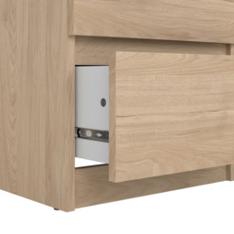 Florence 5 Drawer Jackson Hickory Oak Narrow Chest of Drawers - Wood - Furniture to Go - Wilko - thumbnail 6