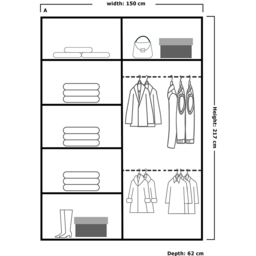 Sliding Wardrobes 4U Etna 2 Door Black Full Mirrored Wardrobe 150cm - Wilko - thumbnail 5