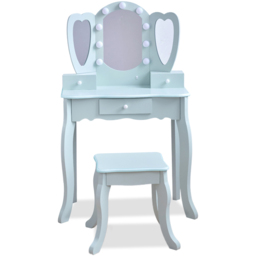 Teamson Kids Light Blue Heart Glow Play Vanity Set - Size: 100.1 x 33.1 x 65.1cm - Wilko - thumbnail 4