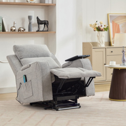 Artemis Home Cowley Light Grey Boucle Massage and Heat Electric Riser Recliner Chair - Size: Single - Wilko - thumbnail 7