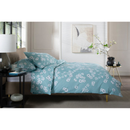 The Lyndon Company Petite Fleure King Size Duck Egg Duvet Set - Blue - Wilko - thumbnail 3