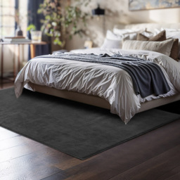 tectake Zonelle Anthracite Short Pile Ultra Soft Rug 170 x 120cm - Size: 1.5 x 150 x 80cm - Grey - Wilko - thumbnail 3