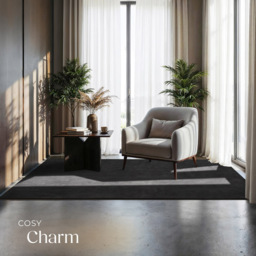 tectake Zonelle Anthracite Short Pile Ultra Soft Rug 170 x 120cm - Size: 1.5 x 150 x 80cm - Grey - Wilko - thumbnail 4
