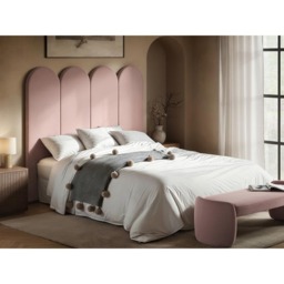 SOLACE+CO Cirrus Pink Velvet Headboard Panel - Size: 150 x 45 x 5cm - Wilko - thumbnail 7