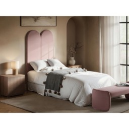 SOLACE+CO Cirrus Pink Velvet Headboard Panel - Size: 150 x 45 x 5cm - Wilko - thumbnail 3