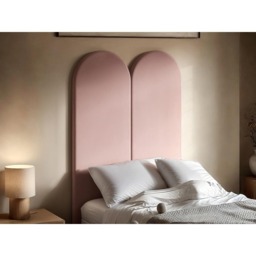 SOLACE+CO Cirrus Pink Velvet Headboard Panel - Size: 150 x 45 x 5cm - Wilko - thumbnail 4