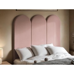SOLACE+CO Cirrus Pink Velvet Headboard Panel - Size: 150 x 45 x 5cm - Wilko - thumbnail 6