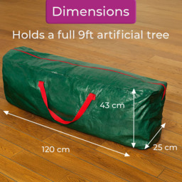 Neo Heavy-Duty Artificial Christmas Tree Storage Bag 9ft - Size: 49 x 30 x 45cm - Green - Wilko - thumbnail 6