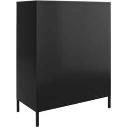 Dorel Mission District 2 Door Black Freestanding Storage Cabinet - Size: 102 x 80 x 40cm - Wilko - thumbnail 6