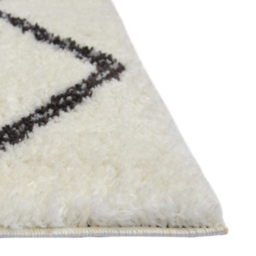 Homemaker Monochrome Snug Diamond Shaggy Rug 160 x 230cm - Wilko - thumbnail 6