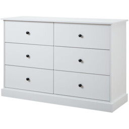 Windsor Chest of Drawers White - Size: 6 Drawer - Wilko - thumbnail 4