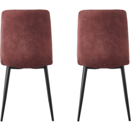 Henri Set of 4 Pink Faux Suede Leather Dining Chair - MCC - Wilko - thumbnail 6