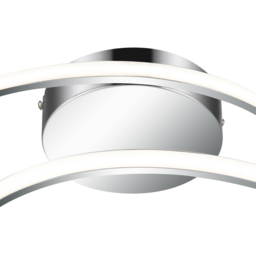 Cosylyte Alston 2 Ring Chrome Flush LED Ceiling Light - Size: 9 x 50 x 50cm - Silver - Wilko - thumbnail 6