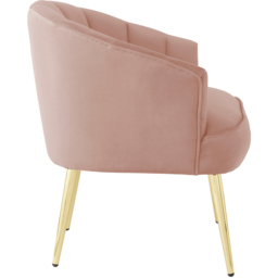 GFW Pettine Blush Pink Plush Fabric Accent Chair - Size: Single - Wilko - thumbnail 4