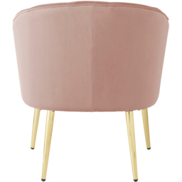 GFW Pettine Blush Pink Plush Fabric Accent Chair - Size: Single - Wilko - thumbnail 5