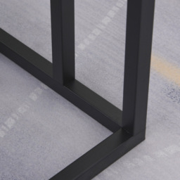 Portland Black C Shaped Marble Effect Top Side Table - Size: 45 x 30 x 51cm - Wilko - thumbnail 4