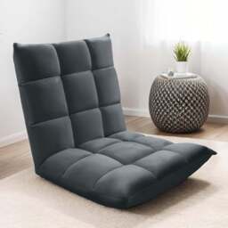 tectake Snooze 2 in 1 Grey Recliner Armchair and Lounger - Size: Single - Wilko - thumbnail 1
