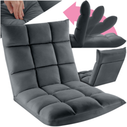 tectake Snooze 2 in 1 Grey Recliner Armchair and Lounger - Size: Single - Wilko - thumbnail 4