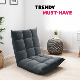 tectake Snooze 2 in 1 Grey Recliner Armchair and Lounger - Size: Single - Wilko - thumbnail 5