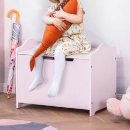 Portland Kids Pink Storage Box with Lid - Size: 60 x 40 x 48cm - Wilko - thumbnail 4