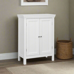 Teamson Home Stratford 2 Door White Freestanding Storage Cabinet - Size: 86.4 x 33.0 x 66.0cm - Wilko - thumbnail 7