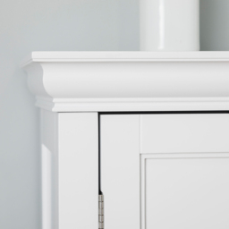 Teamson Home Stratford 2 Door White Freestanding Storage Cabinet - Size: 86.4 x 33.0 x 66.0cm - Wilko - thumbnail 6