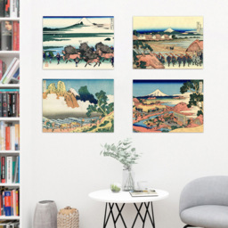 Artery8 Hokusai 36 Views Mount Fuji Isawa Minobu Wall Art Print 30 x 41cm 9 Pack - Size: 40.5 x 30.5 x 0.3cm - Multi - Wilko - thumbnail 5