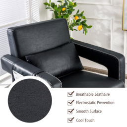 Costway Black Padded Accent Chair with Footstool - Size: Single - Wilko - thumbnail 6