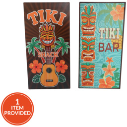 Tiki Tropical Metal Plaque - Wilko - thumbnail 1