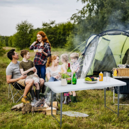 Costway White Foldable Bi Fold Picnic Table - Size: 4 Seater - Wilko - thumbnail 4