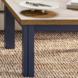 Baumhaus Splash of Blue Wooden Square Coffee Table - Wilko - thumbnail 4