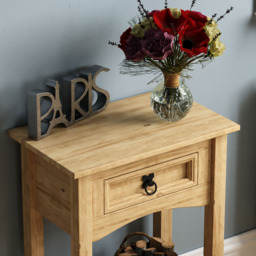 VIDA DESIGNS Corona Single Drawer Solid Pine Console Table - Size: 31 x 50 x 70cm - Brown - Wilko - thumbnail 4