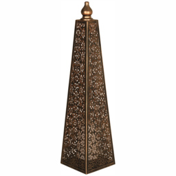 Luxform Battery-Operated Luxor Style Pyramid Lamp - Size: 15 x 15 x 60cm - Black - Wilko