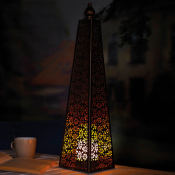 Luxform Battery-Operated Luxor Style Pyramid Lamp - Size: 15 x 15 x 60cm - Black - Wilko - thumbnail 7
