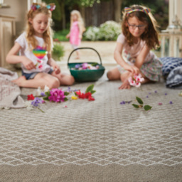 Hug Rug Natural Woven Trellis Rug 160 x 230cm - Cream - Wilko - thumbnail 3