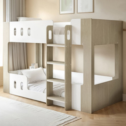 Flair Willow White and Oak Low Bunk Bed - Size: 140.3 x 109.9 x 212.5cm - Wilko - thumbnail 1