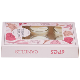 H&O Direct White Vegetable Wax Scented Candle 6 Pack - Size: 3 x 5 x 5cm - Wilko - thumbnail 3