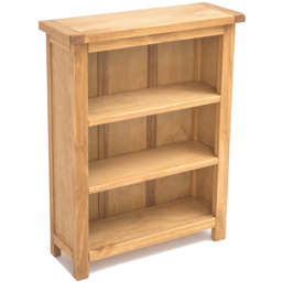 Lugo 3 Shelf Antique Waxed Bookcase - Wood - Wilko - thumbnail 5