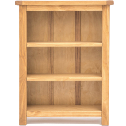 Lugo 3 Shelf Antique Waxed Bookcase - Wood - Wilko - thumbnail 3