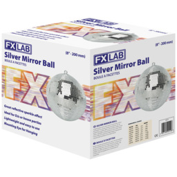 FX Lab Polished Mirror Ball 8 inch - Size: 20 x 20 x 20cm - Silver - FXLAB - Wilko - thumbnail 4