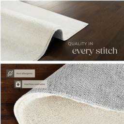 tectake Zonelle Cream Short Pile Ultra Soft Rug 290 x 200cm - Size: 1.5 x 290 x 200cm - Wilko - thumbnail 6