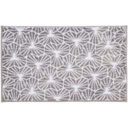 Allure Bath Fashions Madrid Grey Jacquard Geometric Design Non-Slip Bath Mat 50 x 80cm - Wilko