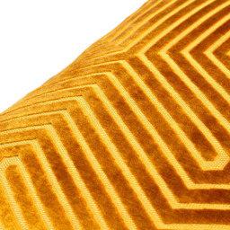 Paoletti Evoke Gold Cut Velvet Cushion - Size: 45 x 45 cm - Wilko - thumbnail 5