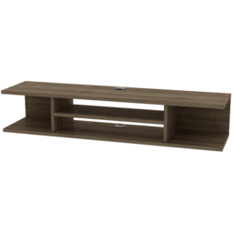 Decorotika Pivot 4 Shelf Oud Floating TV Unit - Size: 23.2 x 120 x 29.5cm - Brown - Wilko - thumbnail 4
