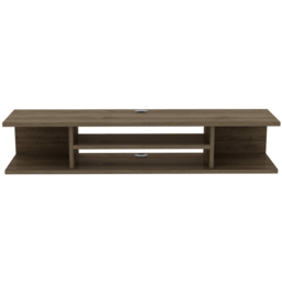 Decorotika Pivot 4 Shelf Oud Floating TV Unit - Size: 23.2 x 120 x 29.5cm - Brown - Wilko - thumbnail 5