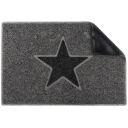 Oseasons Grey with Black Star Doormat 75 x 44cm - Wilko - thumbnail 4