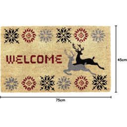 Coco & Coir Stag Xmas Coir Door Mat 45 x 75cm - n/a - Coco & Coir ® - Wilko - thumbnail 7